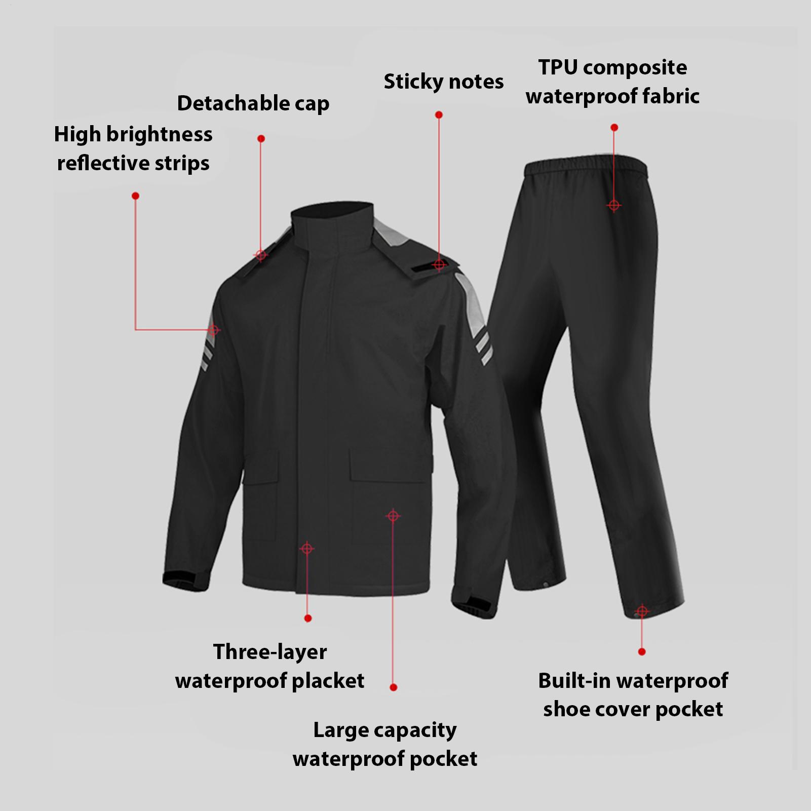 Waterproof Rain Suits for Men  - огляд і ціна Motorcycle Gear Jacket