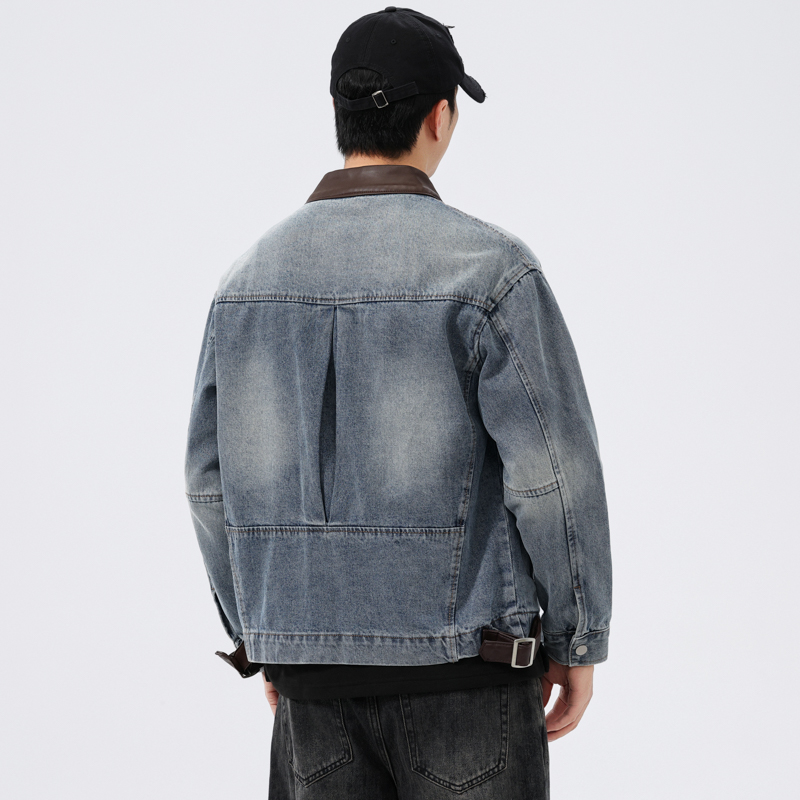 Stand Leather Collar Denim Jac - огляд і ціна Riding Jacket Leather