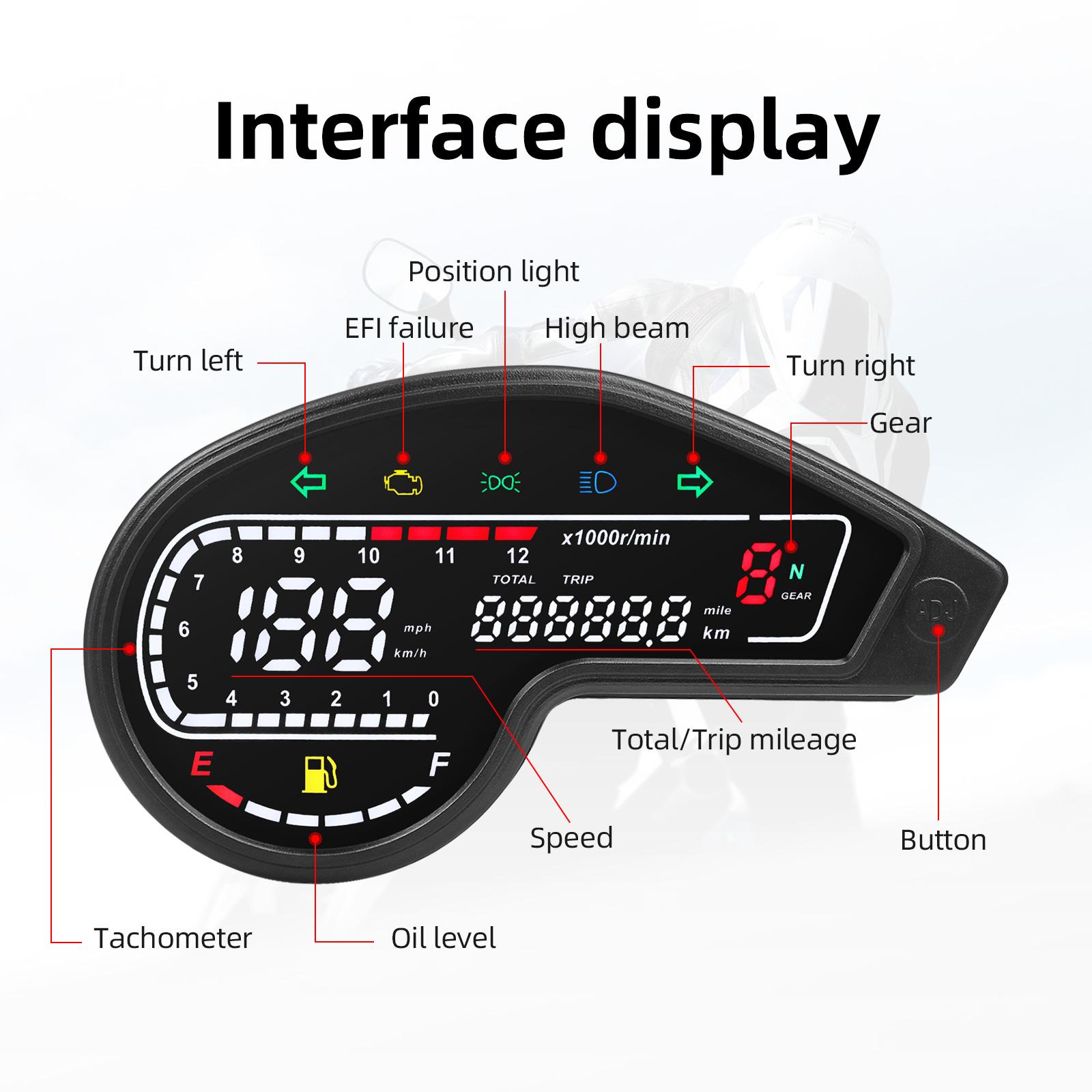 For Honda XR150 XR150 Motorcyc - огляд і ціна Motorcycle Gear Display