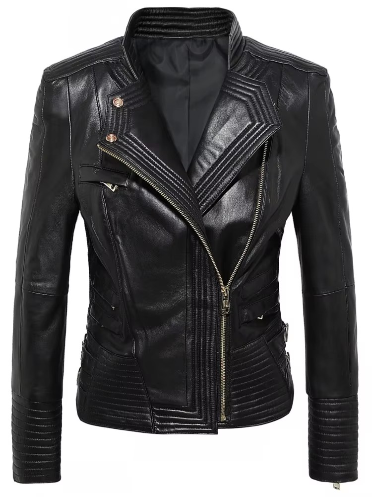 Women Slim Fit Sheepskin Genui - огляд і ціна Riding Jacket Leather