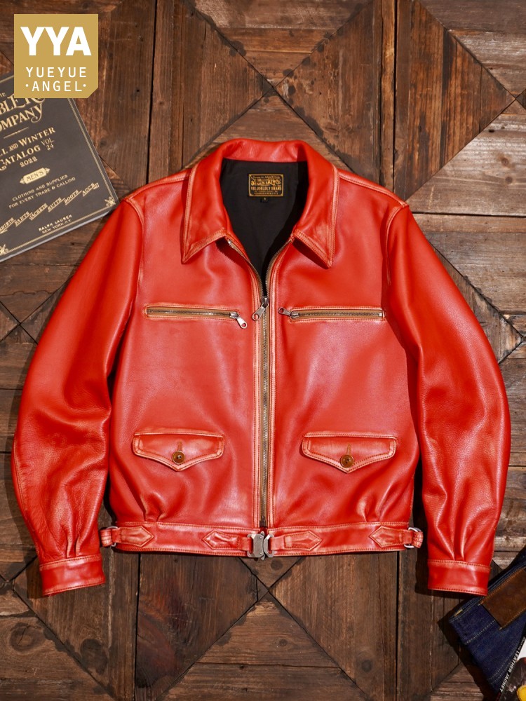 Mens Autumn Winter Cowhide Gen - огляд і ціна Riding Jacket Leather