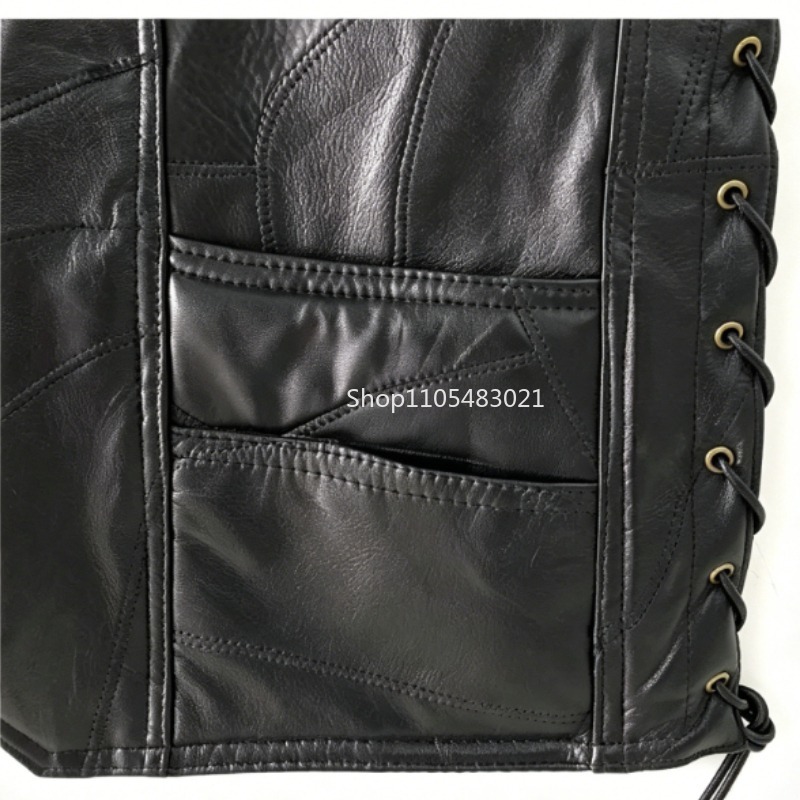 Men's Black Patchwork Leather  - огляд і ціна Riding Jacket Leather