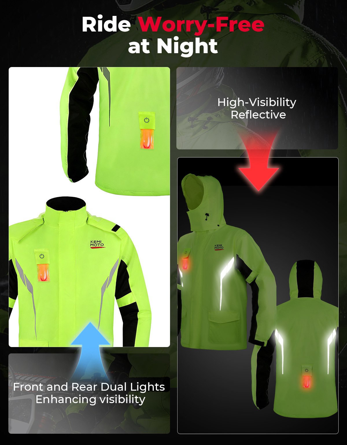 KEMIMOTO Unisex Waterproof Rai - огляд і ціна Motorcycle Gear Jacket