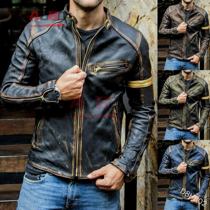 Motorcycle Retro Leather Jacke - огляд і ціна Riding Jacket Leather