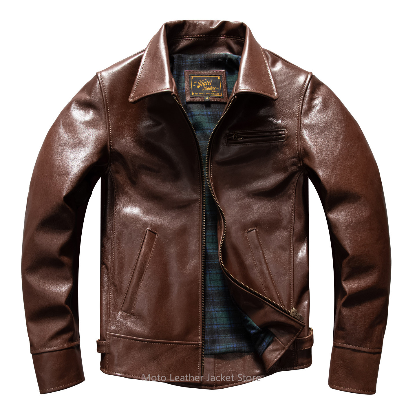 Men's Uncoated Oil Wax Thick F - огляд і ціна Riding Jacket Leather