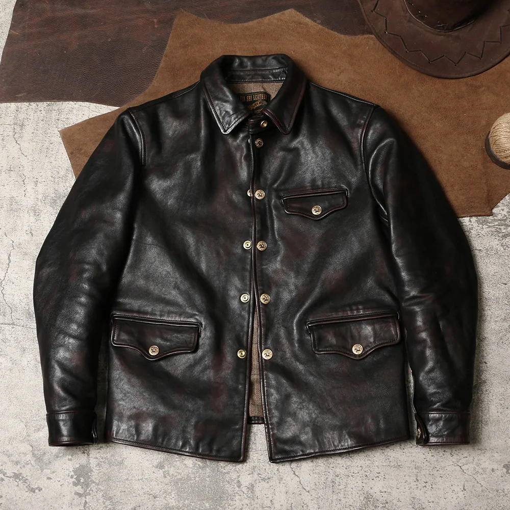 YR!Free shipping.Men Deep brow - огляд і ціна Riding Jacket Leather