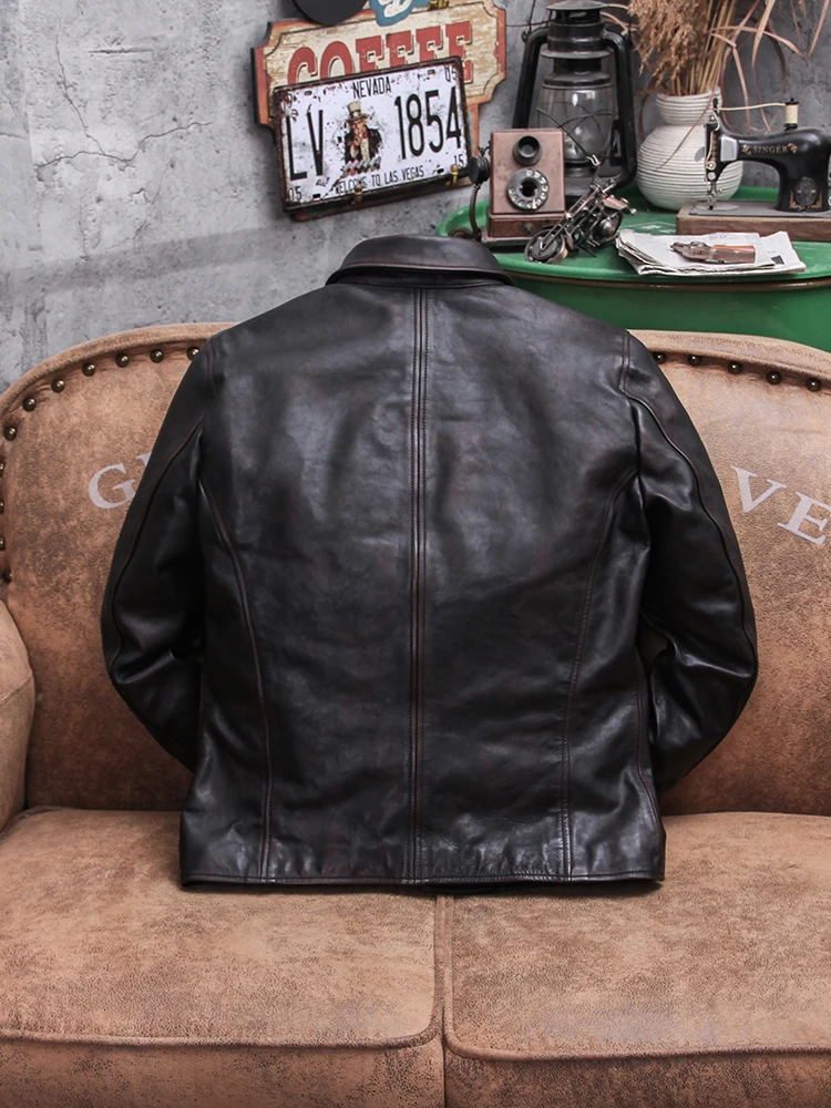 YR!Free shipping.Men Deep brow - огляд і ціна Riding Jacket Leather