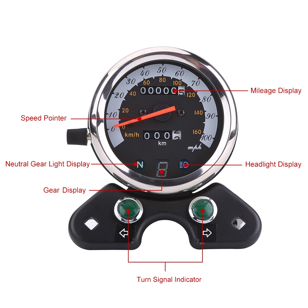 Motorcycle Speedometer Meter M - огляд і ціна Motorcycle Gear Display