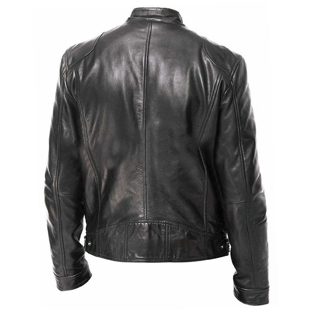PU Leather Motorcycle Jacket M - огляд і ціна Riding Jacket Leather