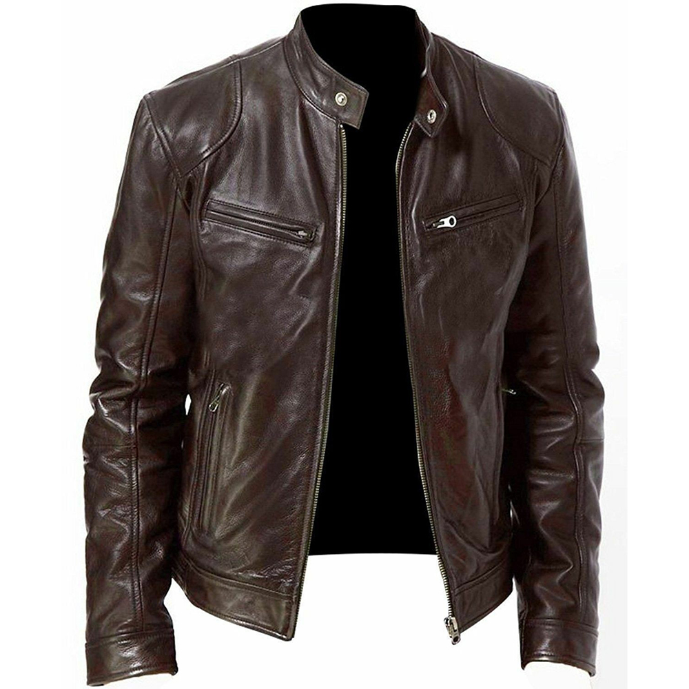 PU Leather Motorcycle Jacket M - огляд і ціна Riding Jacket Leather